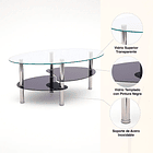 Mesa de centro vidrio 2 caras 6