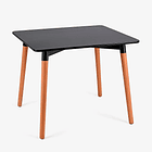 Mesa Cuadrada de Comedor Eames 80x80cm - Negra 2