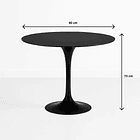 Mesa de Comedor Tulip 80cm - Negra 5