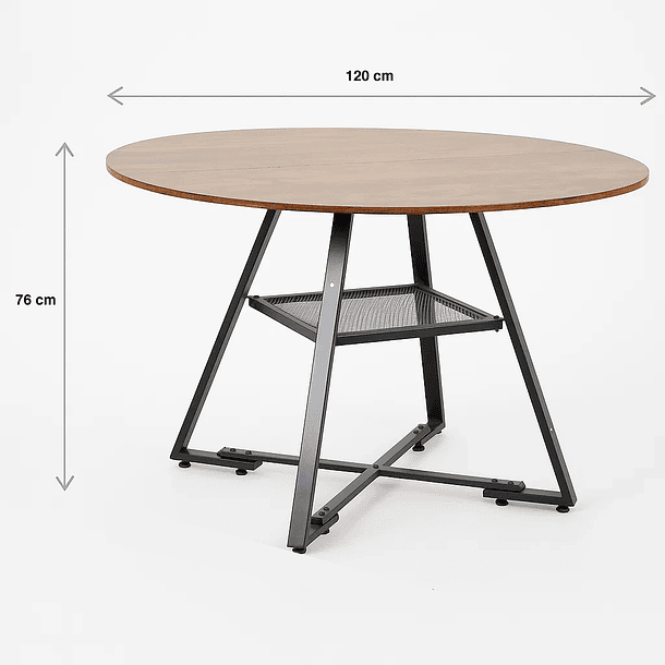 Mesa de Comedor Redonda Estilo Industrial Törn 6