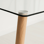Mesa de Comedor Vidrio Rectangular Nórdica 140x90 cm 8