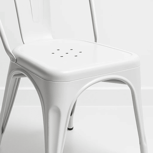 Silla Tolix de Comedor o Terraza Exterior - Blanca 12