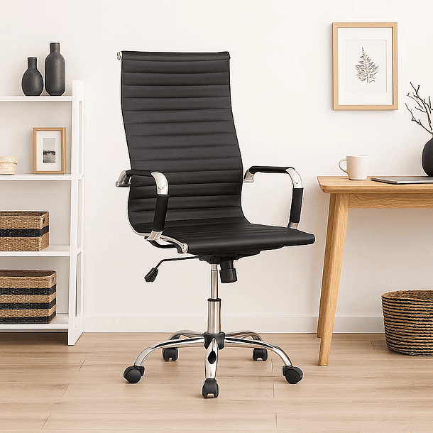 Silla Ejecutiva Luxor Cuero Sintético - Negro 4