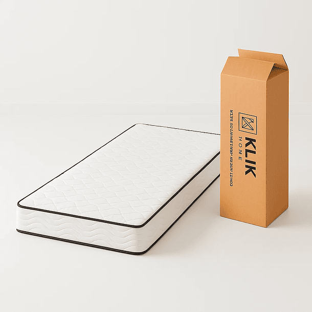 Colchón KLIK Home Primera Capa Foam y Resortes Pocket Spring 1 Plaza 1