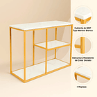 Arrimo white stone MDF marmol blanco con separadores 6