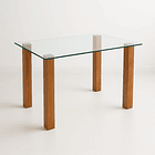 Mesa de comedor vidrio Quadra 120x80 1