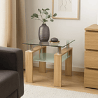 Mesa lateral moderna madera y vidrio 4