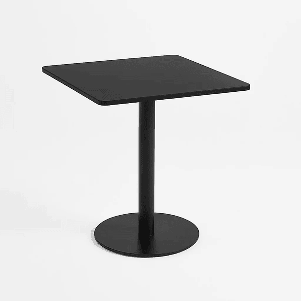 Mesa restaurant 70x70 Tubo Metal cubierta MDF 2