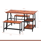 Comedor industrial con repisas y banquetas 5