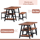 Comedor industrial con repisas y banquetas 8