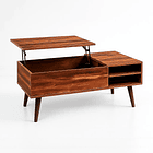 Mesa de Centro Rústica Greva Lift con Cajones y Repisa 1