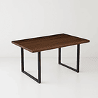 Mesa de Comedor Estilo Industrial 140x90 - Madera Oscura Walnut 2
