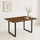 Mesa de Comedor Estilo Industrial 140x90 - Madera Oscura Walnut 3