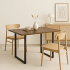 Mesa de Comedor Estilo Industrial 140x90 - Madera Oscura Walnut 4