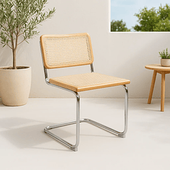 Silla Breuer Madera y Rattan - Madera