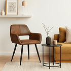 Butaca Burgos Ecocuero Vintage Café Oscuro - Café 5