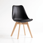 Silla Tulip Acolchada - Negra 2