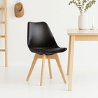 Silla Tulip Acolchada - Negra 4