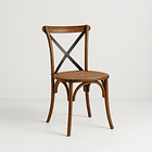 Silla Crossback Madera Rattan - Café Vintage 1