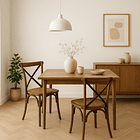 Silla Crossback Madera Rattan - Café Vintage 5