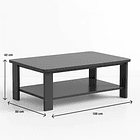 Mesa de Centro Gris 100x50 - Diseño Moderno en MDF 6