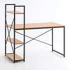 Escritorio Industrial Home Office con Repisas Oslo - Madera Clara 2