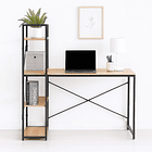 Escritorio Industrial Home Office con Repisas Oslo - Madera Clara 3
