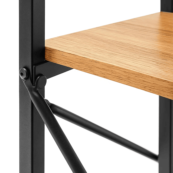 Escritorio Industrial Home Office con Repisas Oslo - Madera Clara 7