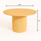 Mesa Redonda Nórdica Armonía de 130 cm Madera Natural - Café 5