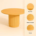 Mesa Redonda Nórdica Armonía de 130 cm Madera Natural - Café 6