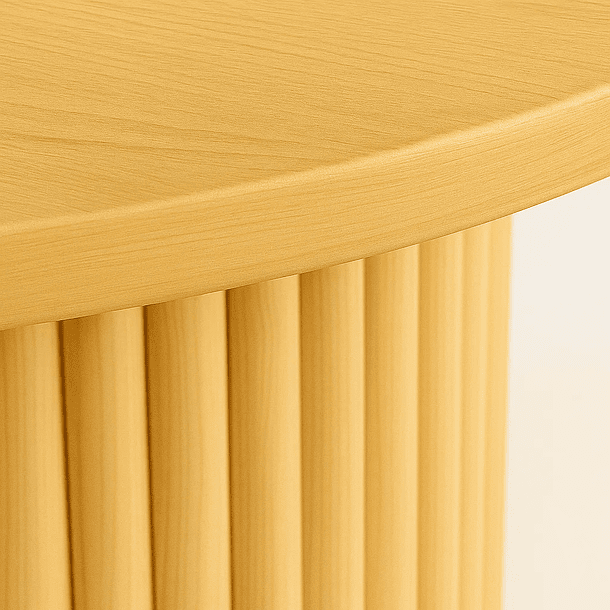 Mesa Redonda Nórdica Armonía de 130 cm Madera Natural - Café 7