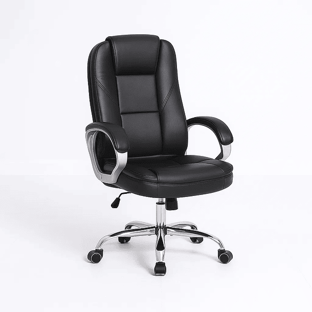 Silla de Oficina Ejecutiva Magnus Cuero Sintético - Negro 1