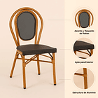 Silla Provence Parisina Rattan - Gris Oscuro 8