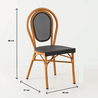 Silla Provence Parisina Rattan - Gris Oscuro 9