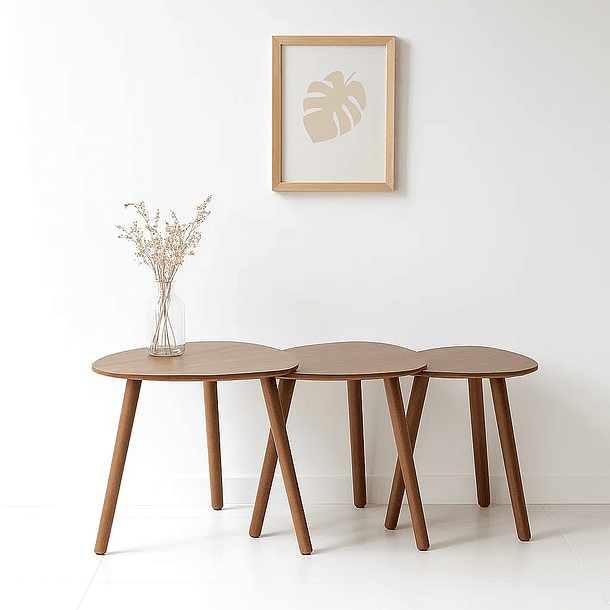 Pack de 3 mesas de centro o laterales madera 3