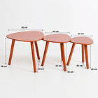 Pack de 3 mesas de centro o laterales madera 5