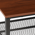 Mesa de centro metal madera oscura walnut enrejada 106x60 7