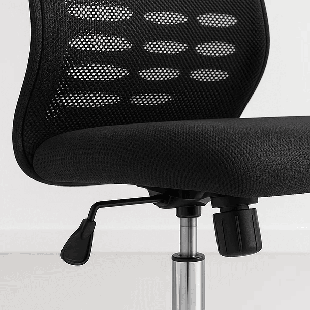 Silla oficina simply mesh negra con apoyabrazos y cabeza 8