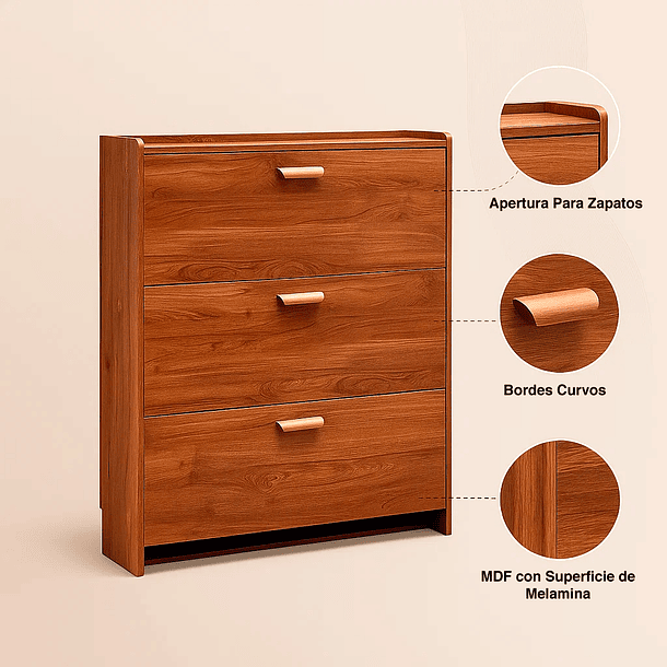 Zapatero wood 3 niveles 7