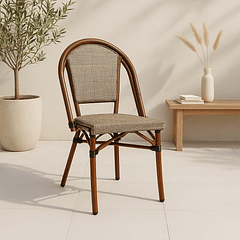 Silla Bistro Parisina Textileno - Beige
