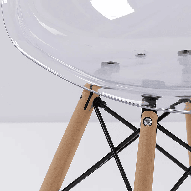Silla Eames Acrílico Ultraresistente Transparente 8