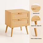 Velador Eames Mesh Doble - Madera Clara 5