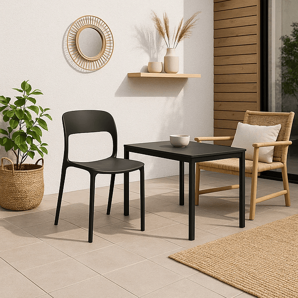 Silla de Comedor o Terraza Alto Tráfico Kentucky - Negra 3
