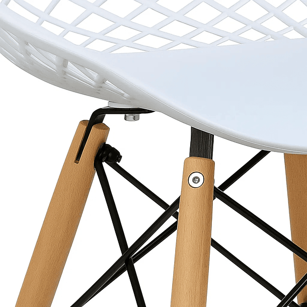 Pack de 4 Sillas Eames Enrejada Mesh - Blanca 6