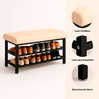 Zapatero con Asiento Confort - Blanco 6