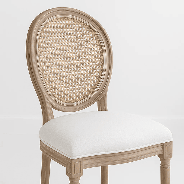 Pack de 2 Sillas de Comedor Madera Acolchada Luis XV 6