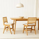 Pack de 2 Sillas Aura de Rattan con Asiento de Tela - Natural Beige 3