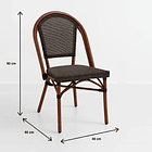 Silla Bistro Parisina Textileno - Café Oscuro 7