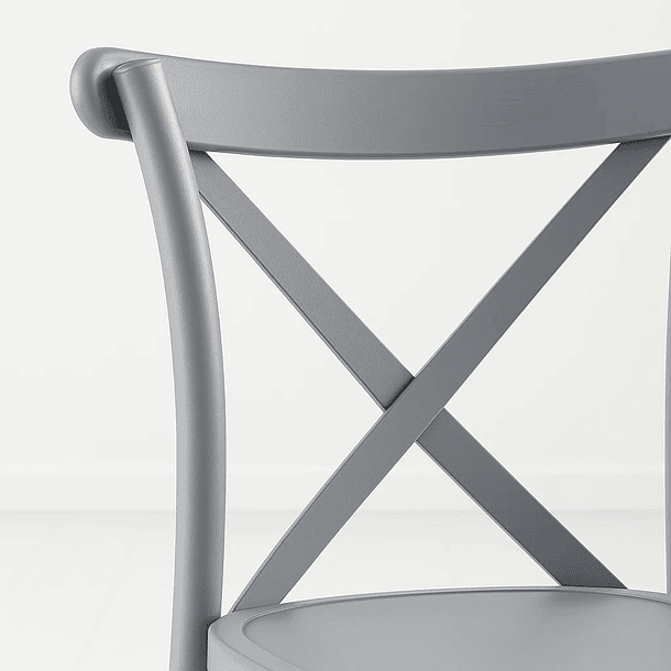 Pack 4 Sillas de Terraza o Comedor Crossback Danubio - Gris 6