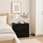 Pack de 2 Veladores Cajon Doble Minimal Oscuro 3